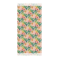 Boho Tropical Floral Beach Towel