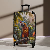 Macaw in Jungle Cabin Suitcase