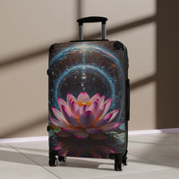 Pink Lotus Flower Cabin Suitcase