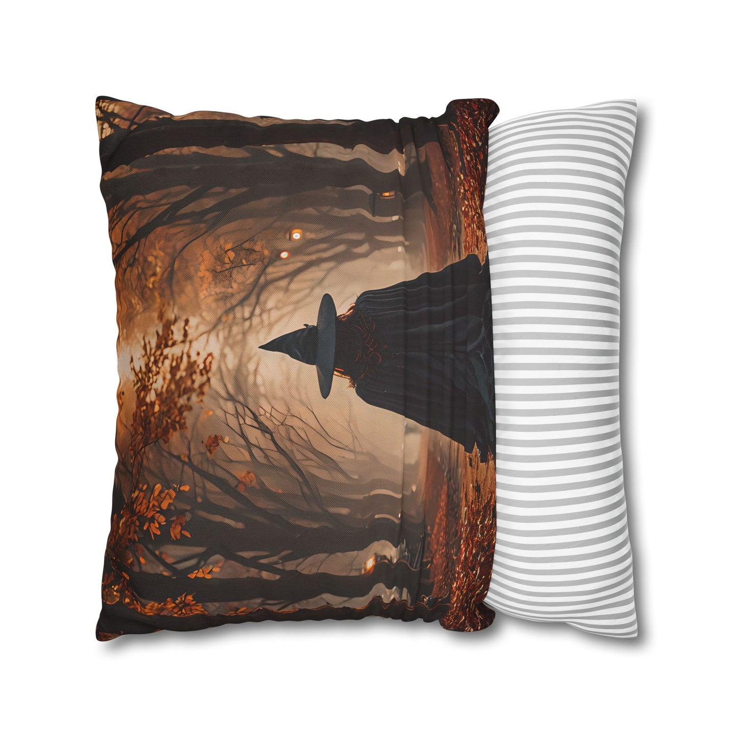 Witch in Autumn Forest Pillowcase