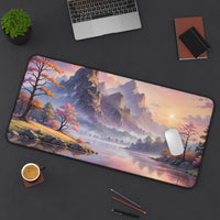 Sunset Mountain Lake Desk Mat