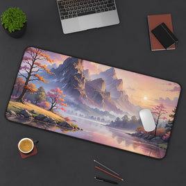 Sunset Mountain Lake Desk Mat