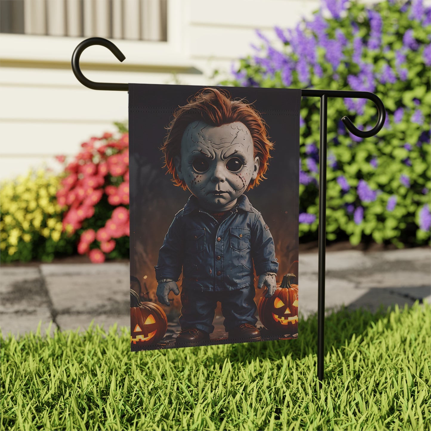Spooky Michael Myers Garden Flag