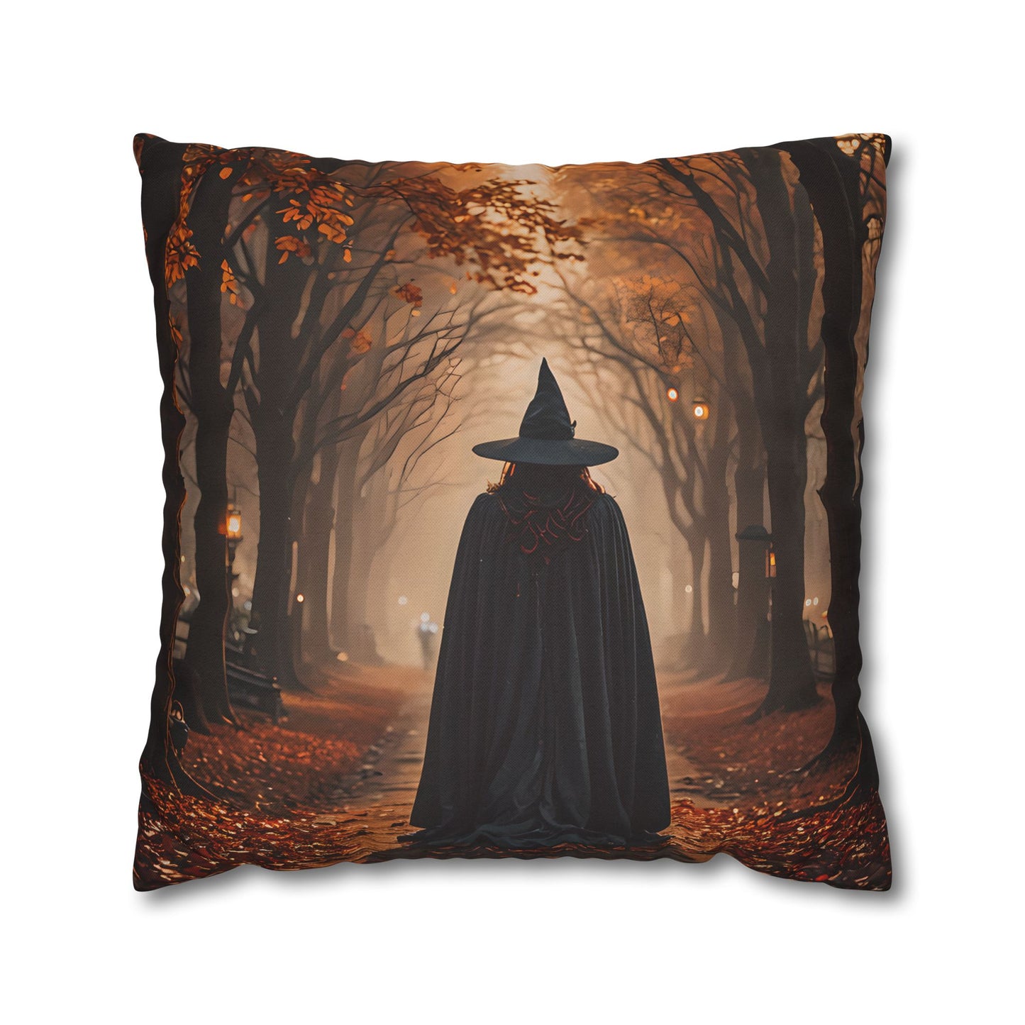 Witch in Autumn Forest Pillowcase