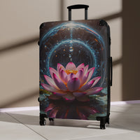Pink Lotus Flower Cabin Suitcase