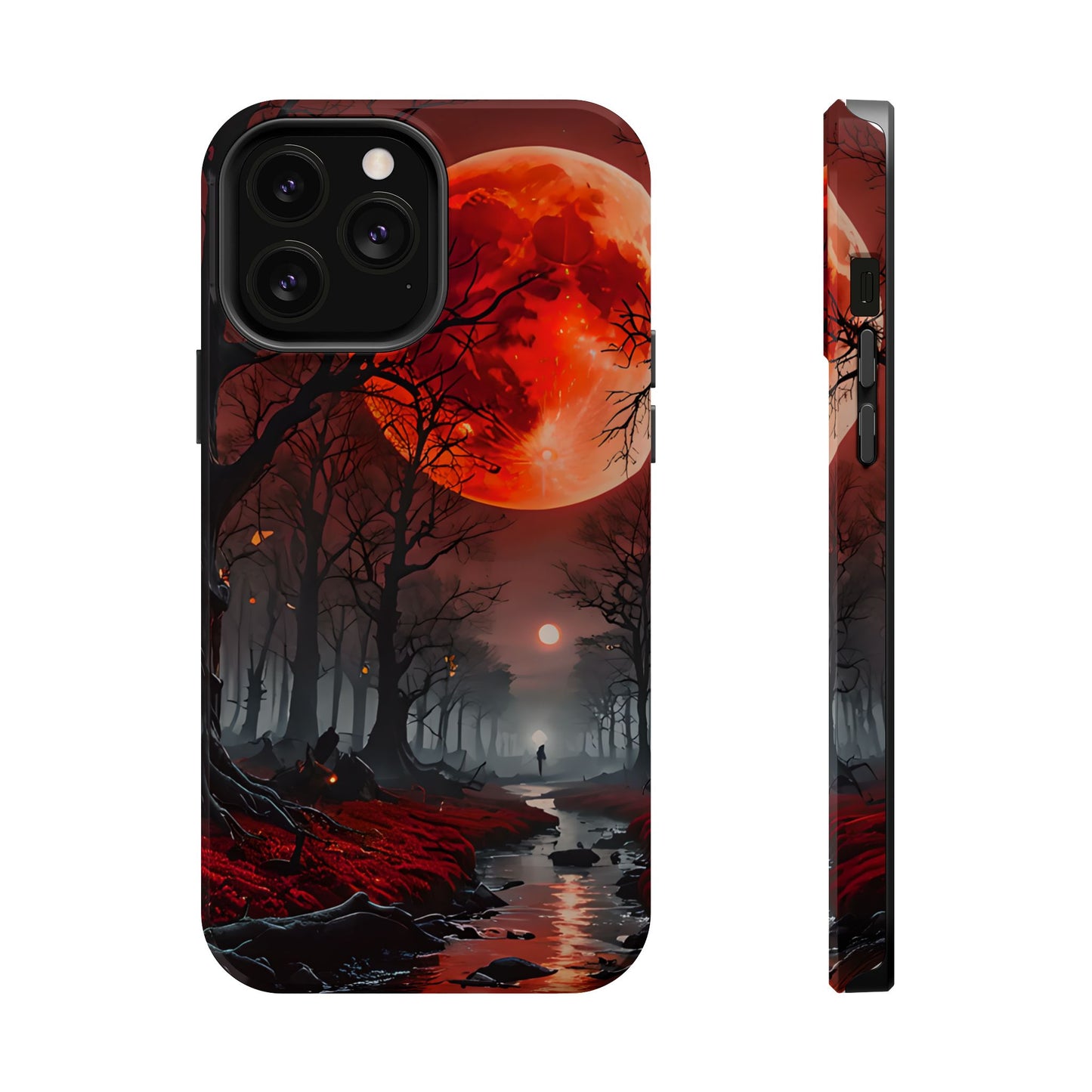 Red Moon Forest Magnetic Phone Case