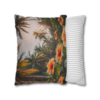 Tropical Hibiscus Decorative Pillowcase