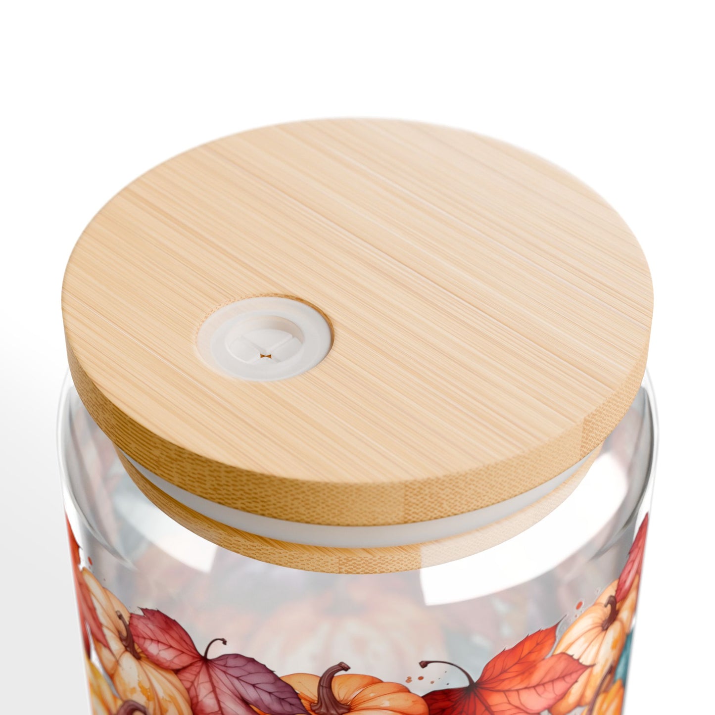 Autumn Colorful Pumpkins Sipper Glass