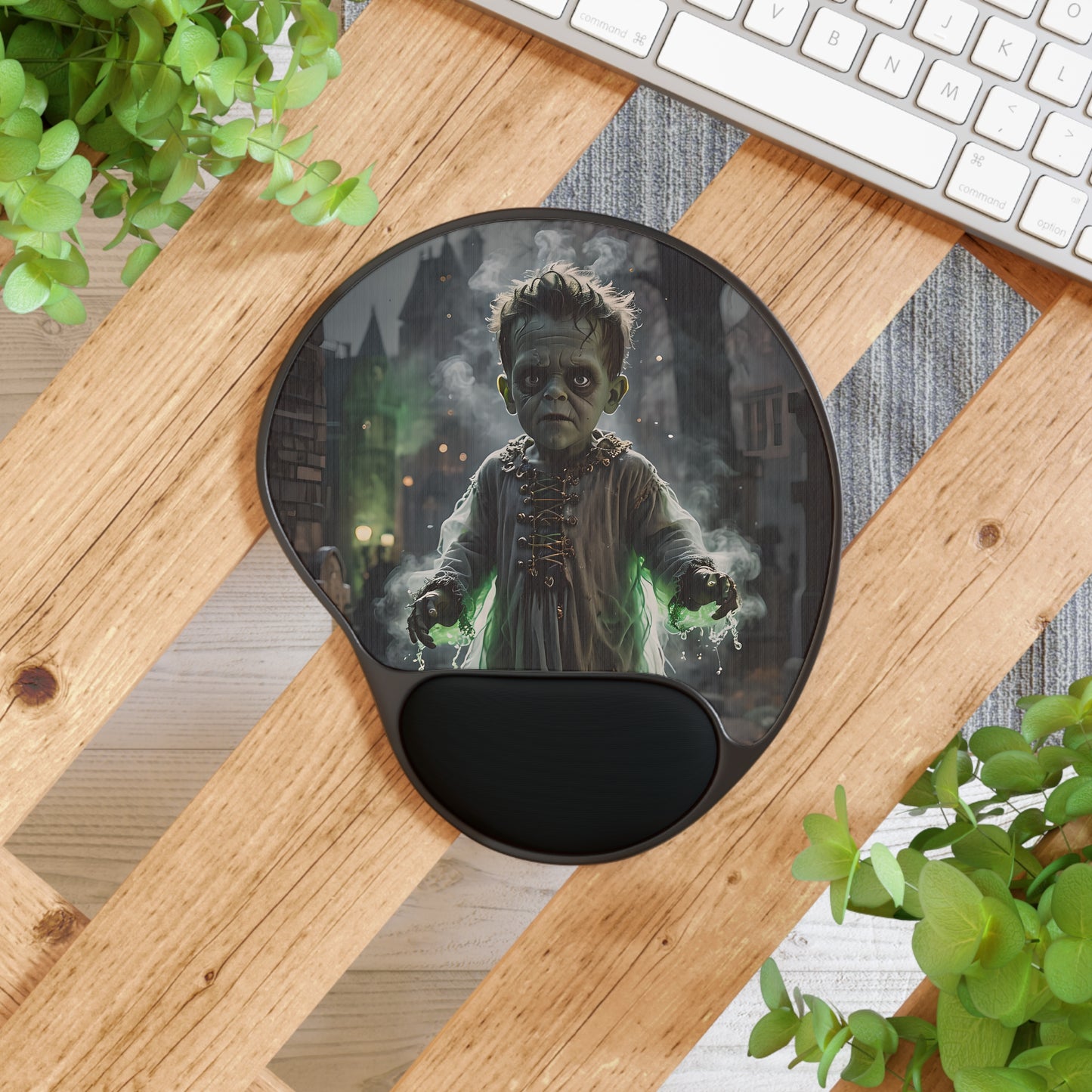 Rise of Kid Frankenstein Mouse Pad with Wrist Rest