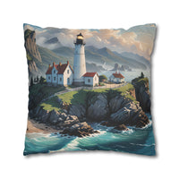 Coastal Lighthouse Pillow Cover