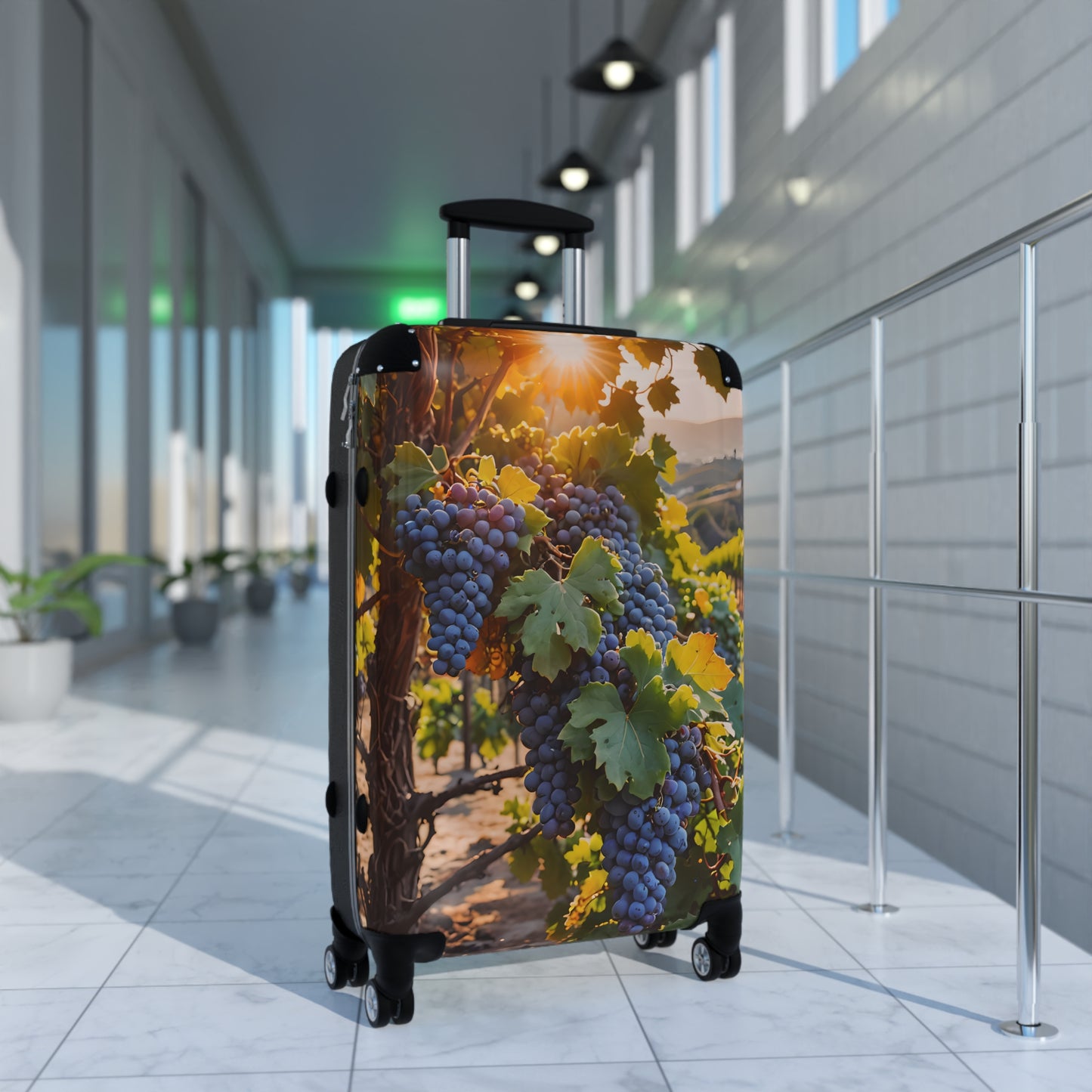 Wine Grapes Vineyard Cabin Suitcase