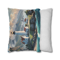 Coastal Lighthouse Pillow Cover