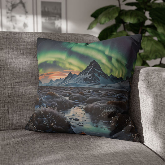 Aurora Mountain Decorative Pillowcase