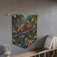Vibrant Orange Macaw Parrots in the Tropics