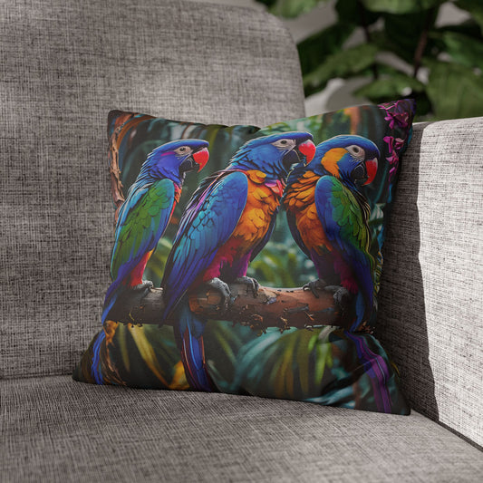 Tropical Parrots Decorative Pillowcase