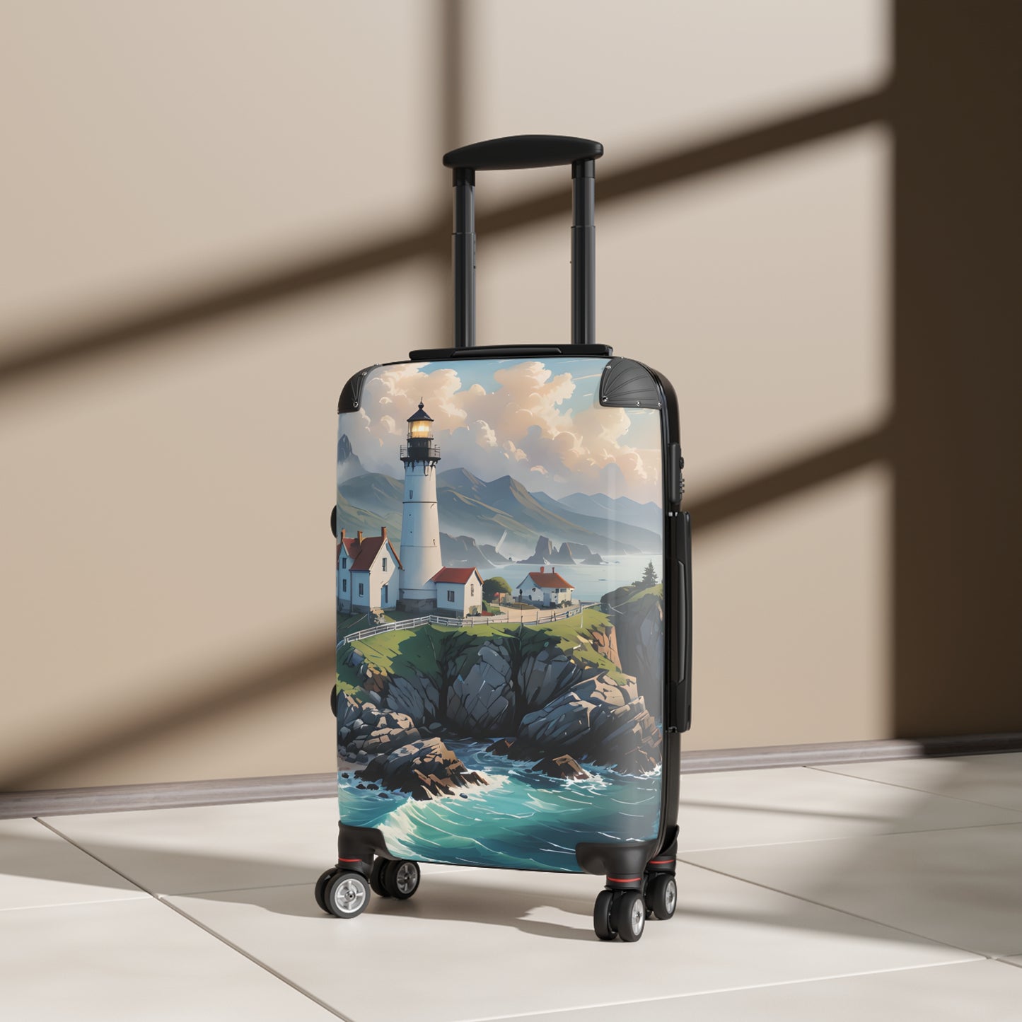 Seaside Lighthouse Cabin Suitcase