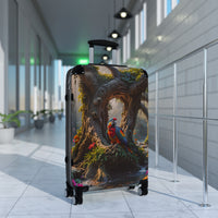 Tropical Parrot in Forest Cabin Suitcase
