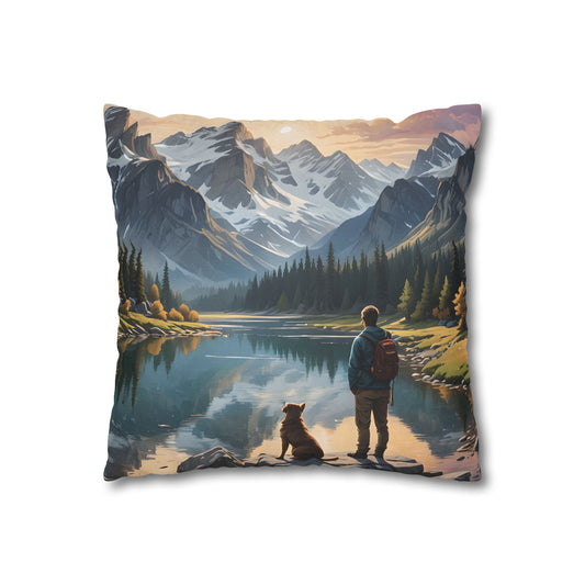 Lake and Mountain Reverie Pillow Cover
