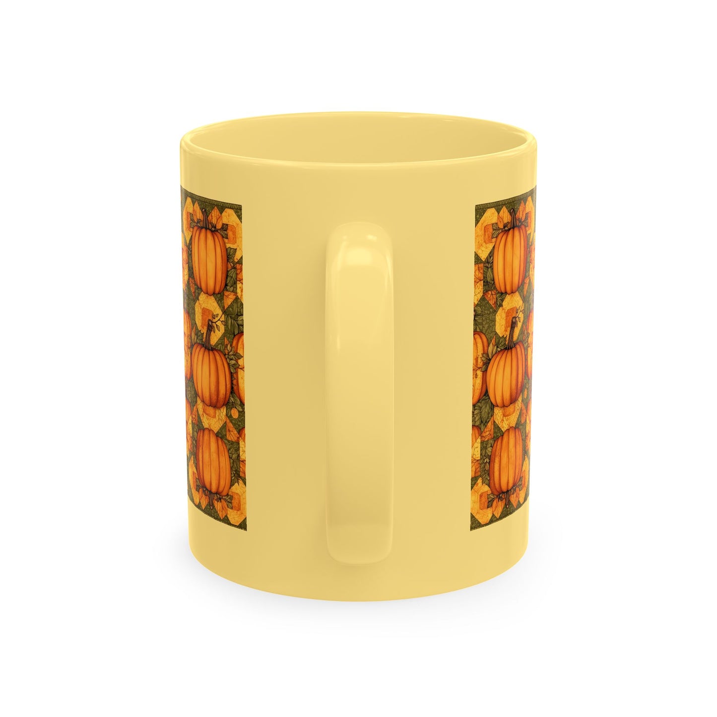 Pumpkin Quilt Patch Ceramic Mug