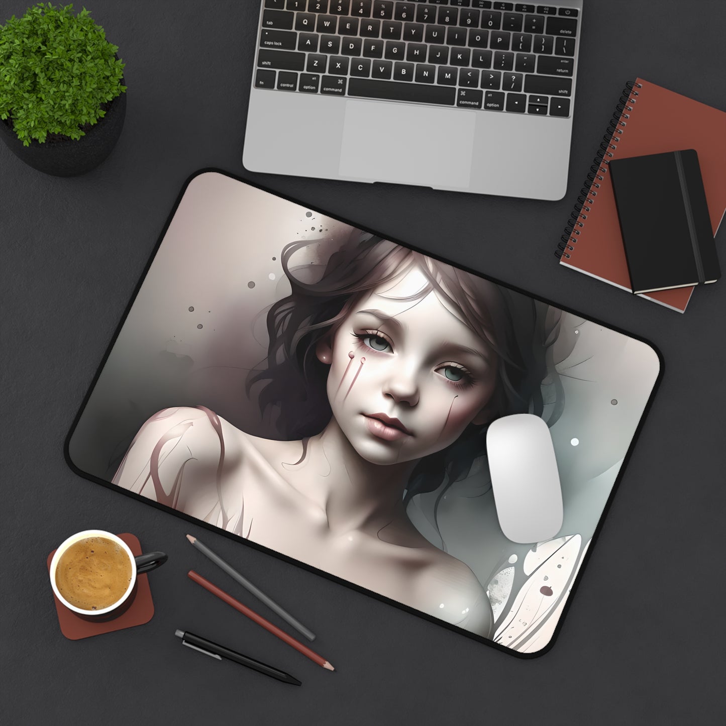Ethereal Girl Art Desk Mat