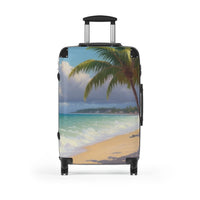 Palm Tree Seaside Cabin Suitcase