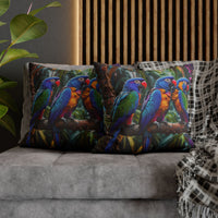 Tropical Parrots Decorative Pillowcase