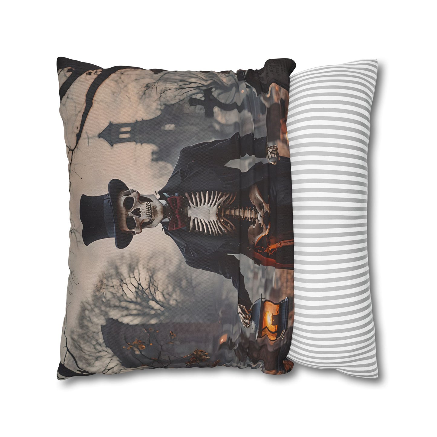 Gothic Skeleton Gentleman Pillow Cover