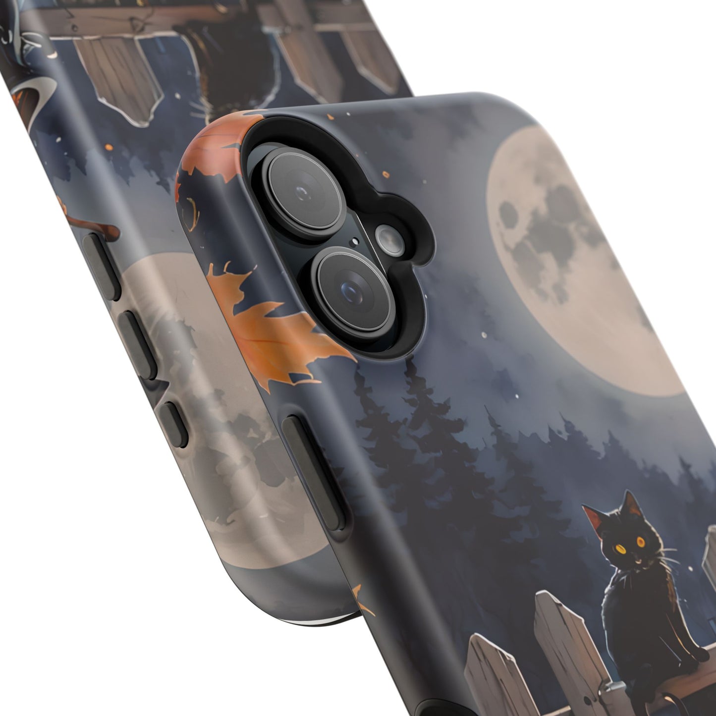 Black Cat Pumpkin Magnetic Phone Case