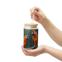 Tropical Macaw Sipper Glass