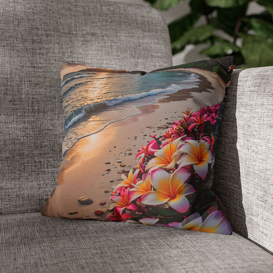 Plumeria Beach Sunset Pillowcase