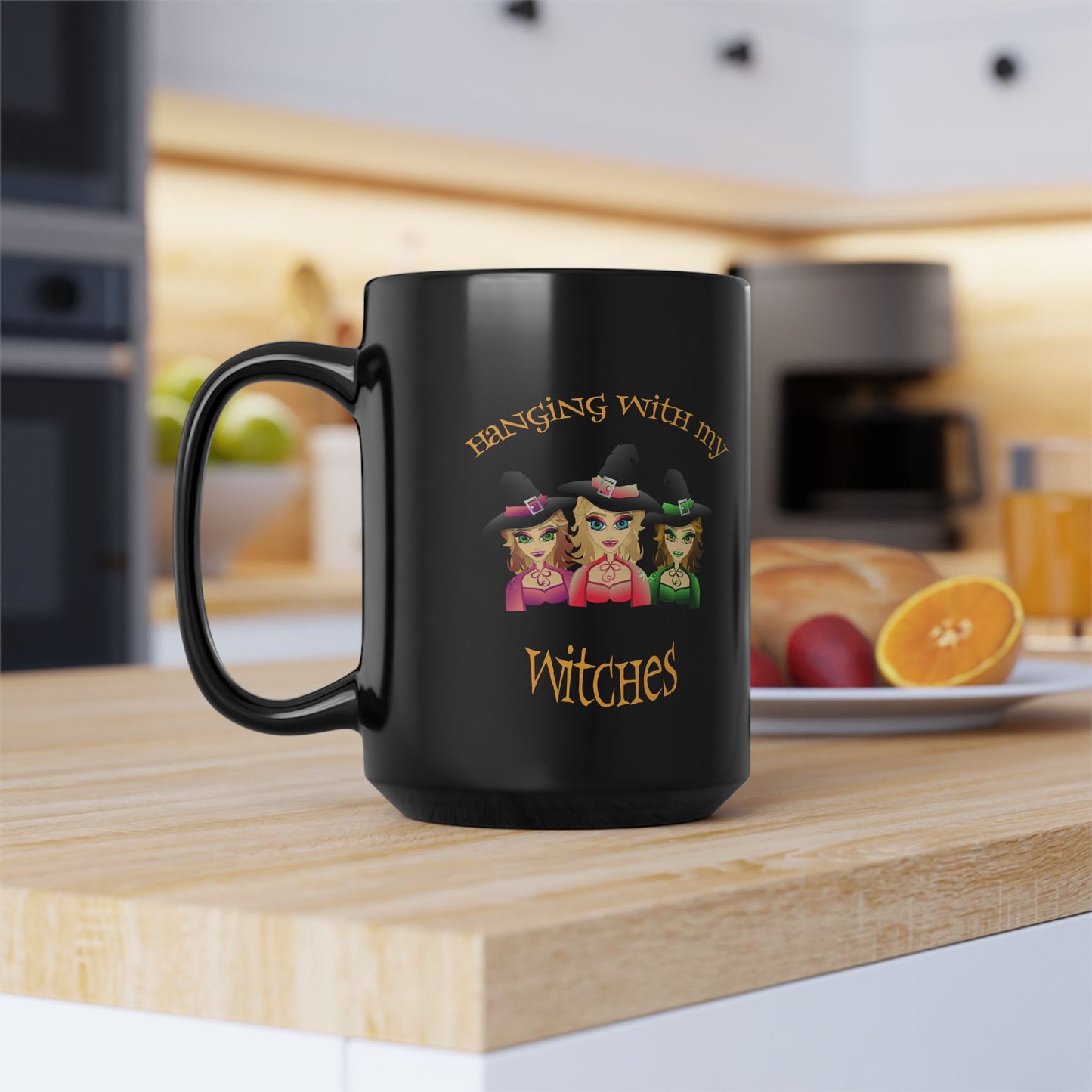 Halloween Black Cat Moon Mug