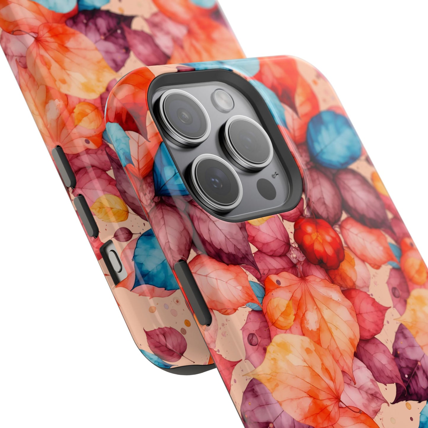 Watercolor Autumn Leaves Magnetic Phone Case