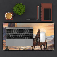 Western Cowboy Sunset Desk Mat