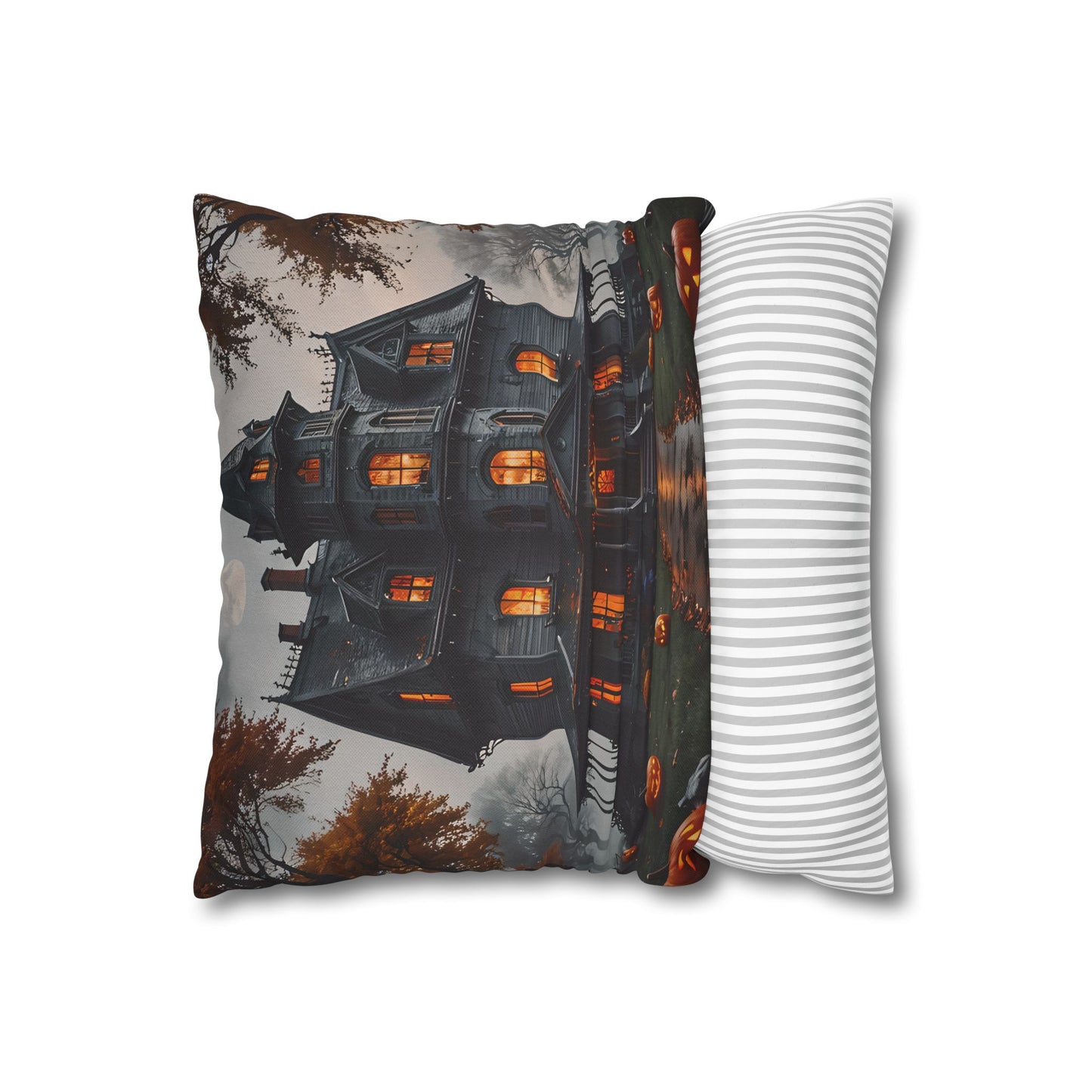 Haunted Victorian Mansion Pillow Cover