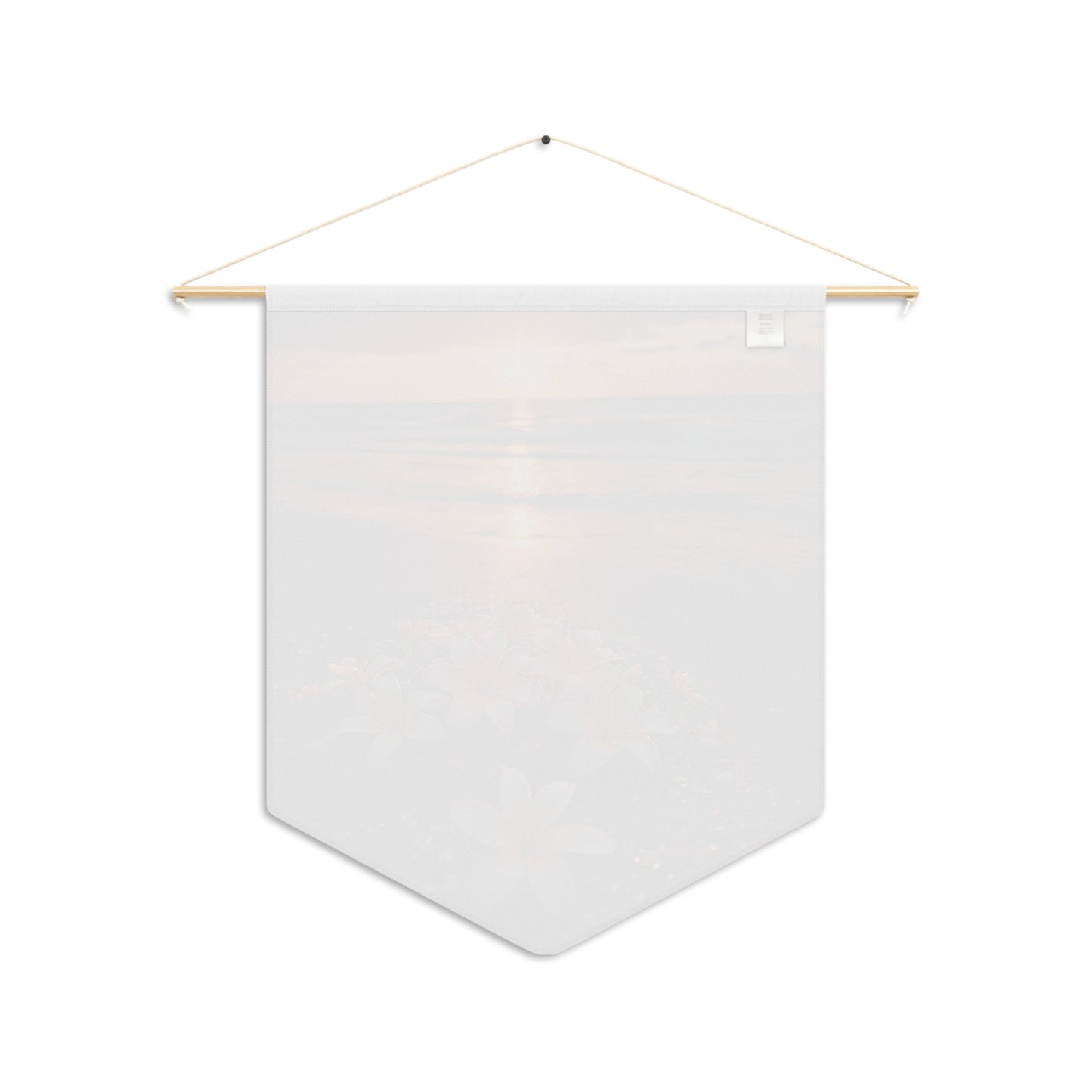 Plumeria Sunset Beach Pennant Wall Decor
