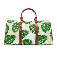 Tropical Monstera Waterproof Travel Bag