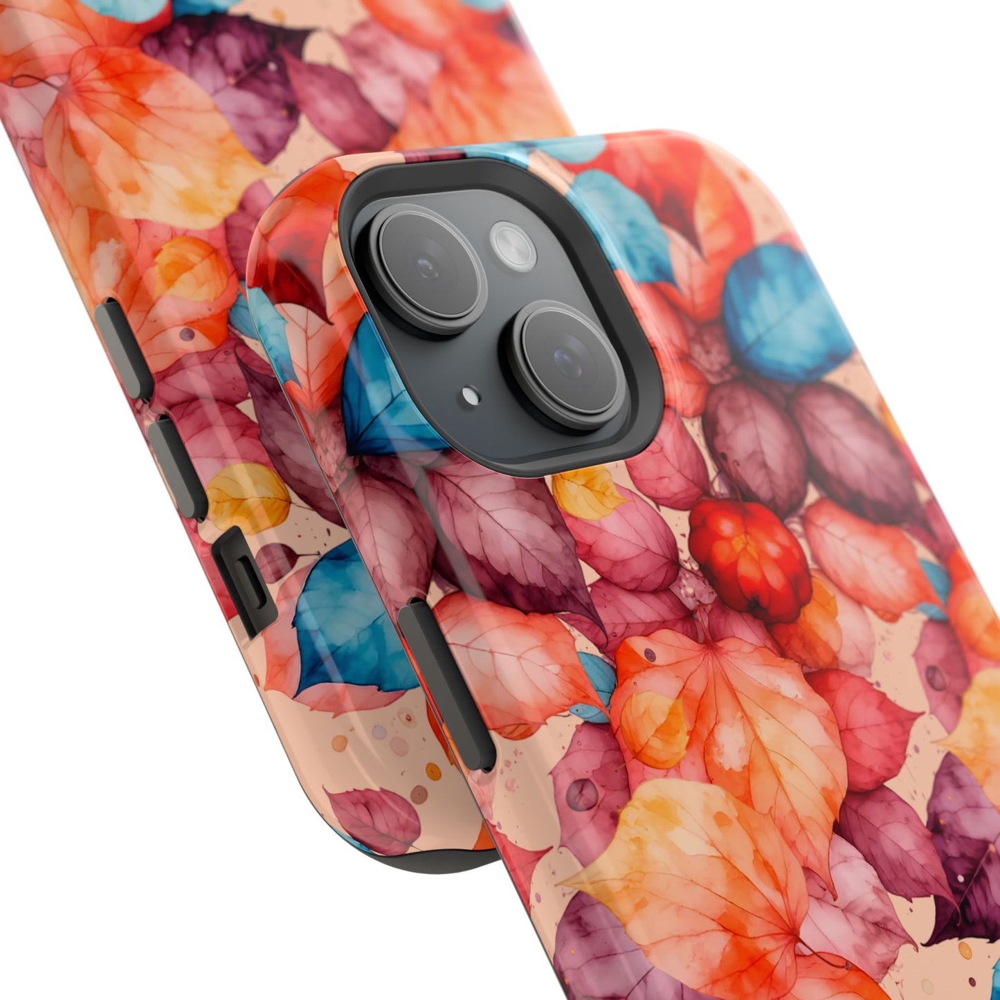 Watercolor Autumn Leaves Magnetic Phone Case