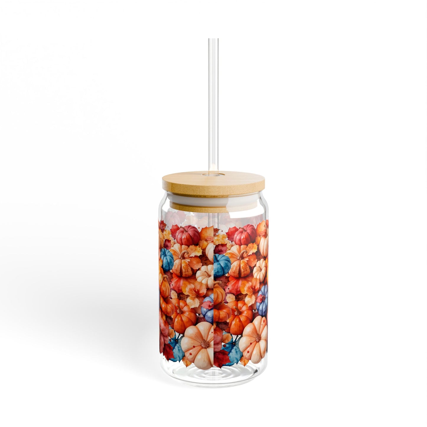 Autumn Pumpkin Patch Sipper Glass