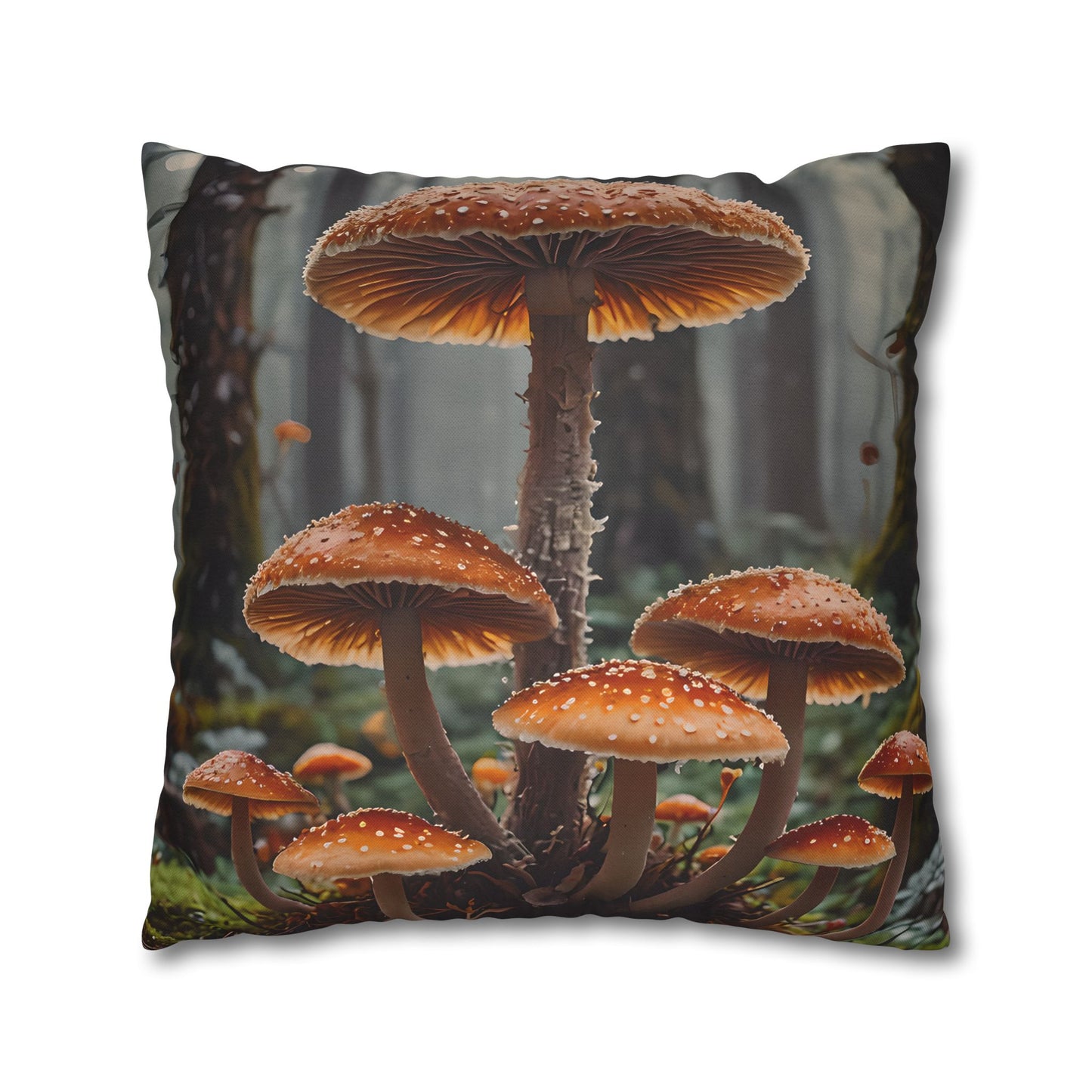 Mushroom Forest Decorative Pillowcase