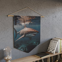 Shark Lurking in the Deep Blue Sea Pennant