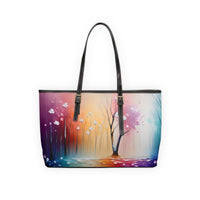 Artistic Tree Landscape PU Leather Shoulder Bag