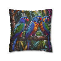 Tropical Parrots Decorative Pillowcase