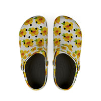 Yellow Hibiscus Clog Shoes