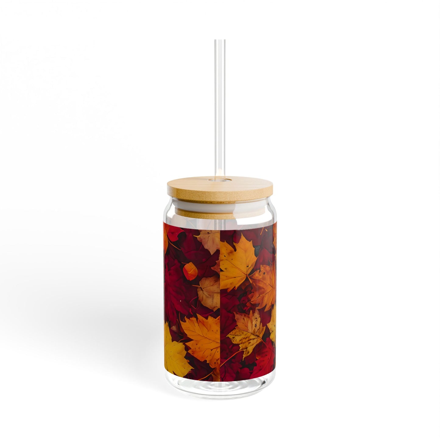 Autumn Leaves Sipper Glass
