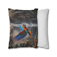 Waterfall Jungle Macaw Pillowcase