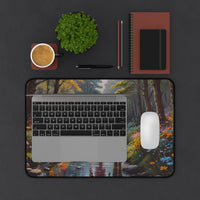 Father and Daughter Forest Walk Desk Mat