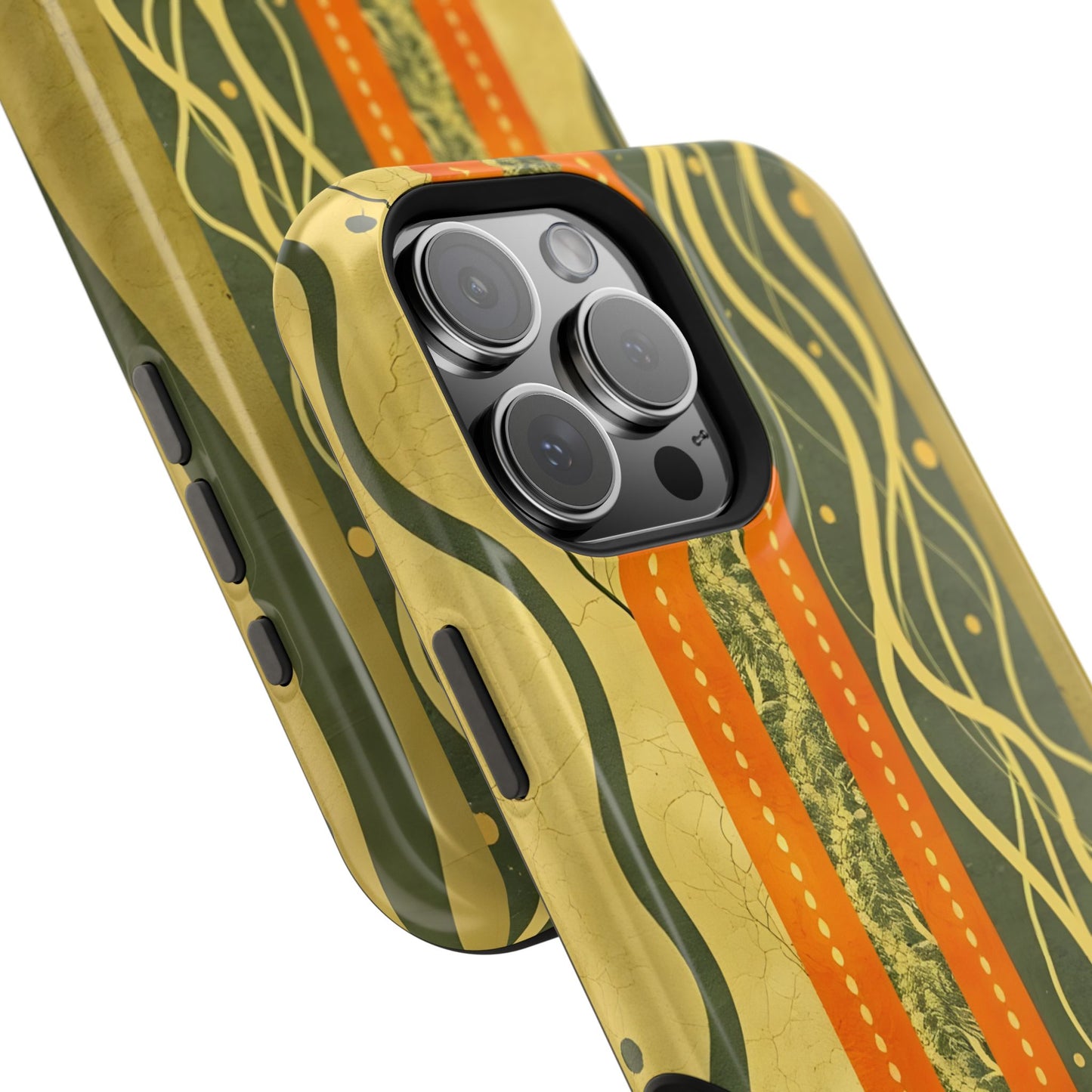 Autumn Colors Stripes Magnetic Phone Case