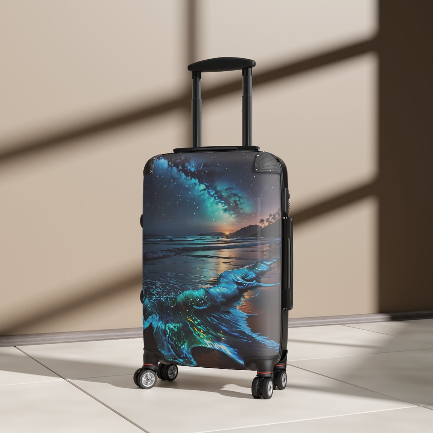 Bioluminescent Beach Cabin Suitcase