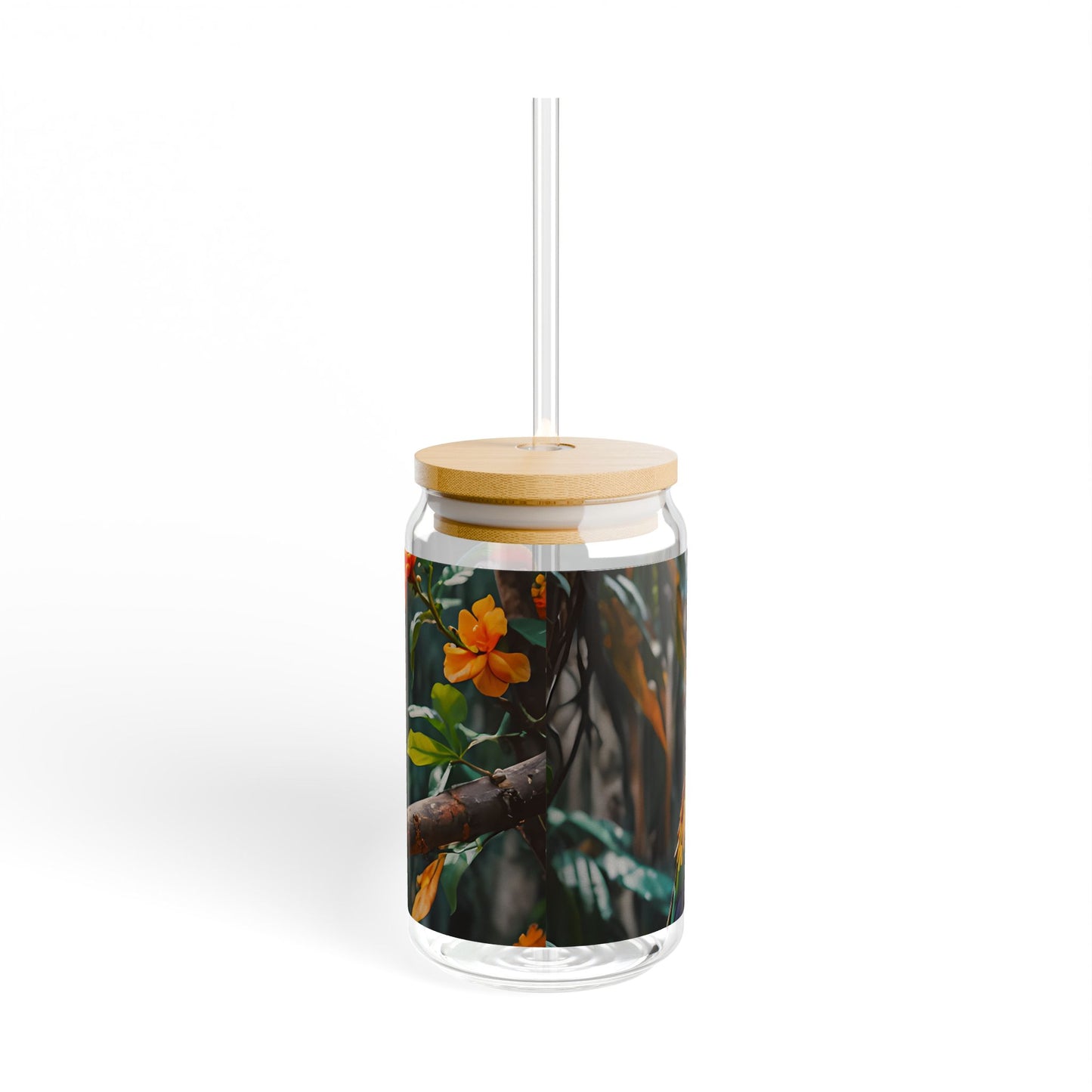 Tropical Macaw Sipper Glass