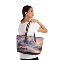Sunset Mountain PU Leather Shoulder Bag